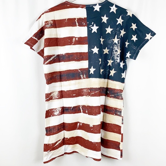 Zenana American Flag Print Short Sleeve Top - Picture 8 of 14